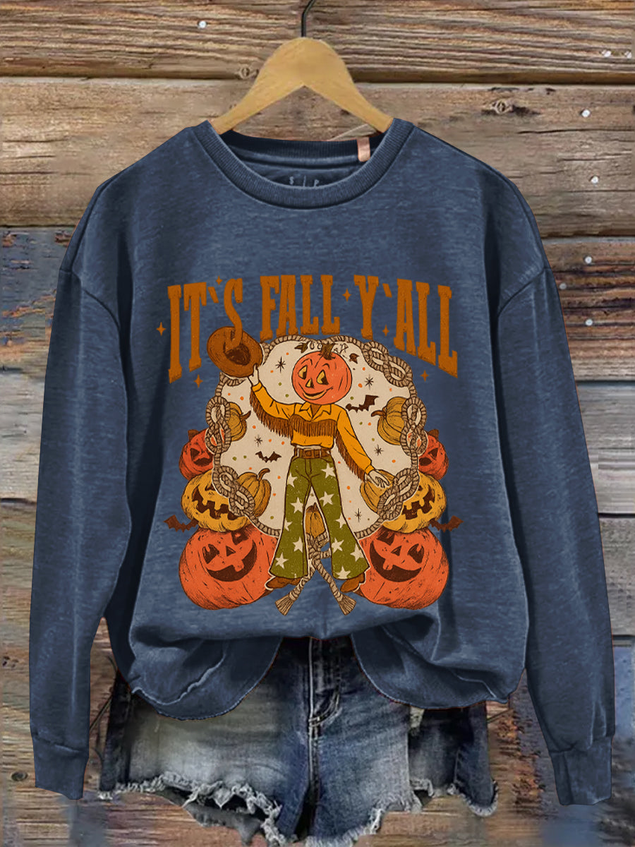 Halloween Art Print Casual Long Sleeve Sweatshirt