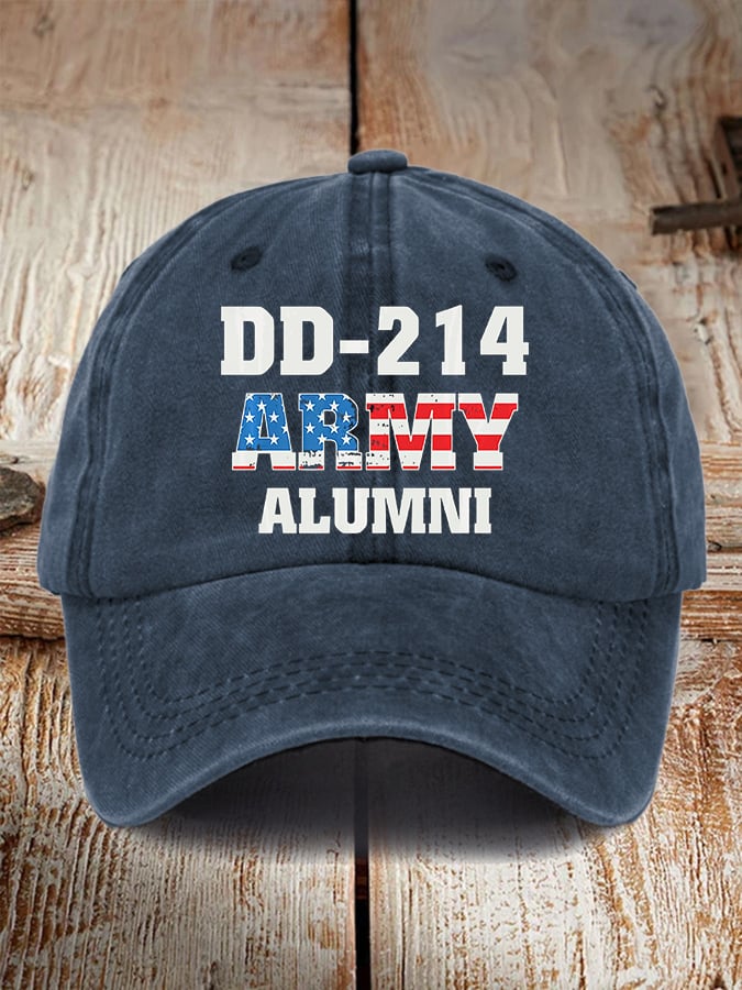 Retro DD-214 Army Alumni Print Baseball Cap