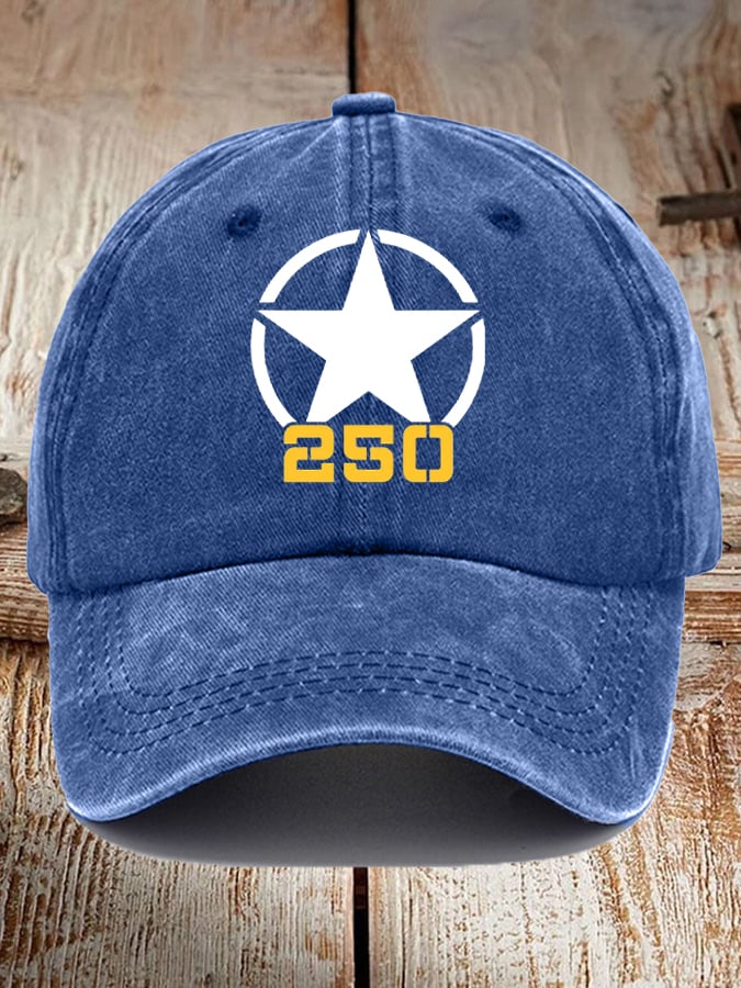 Unisex USA ARMY 250th Year Print Baseball Cap