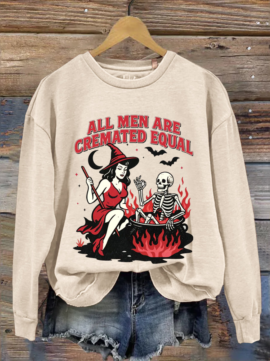 Halloween Art Print Casual Long Sleeve Sweatshirt