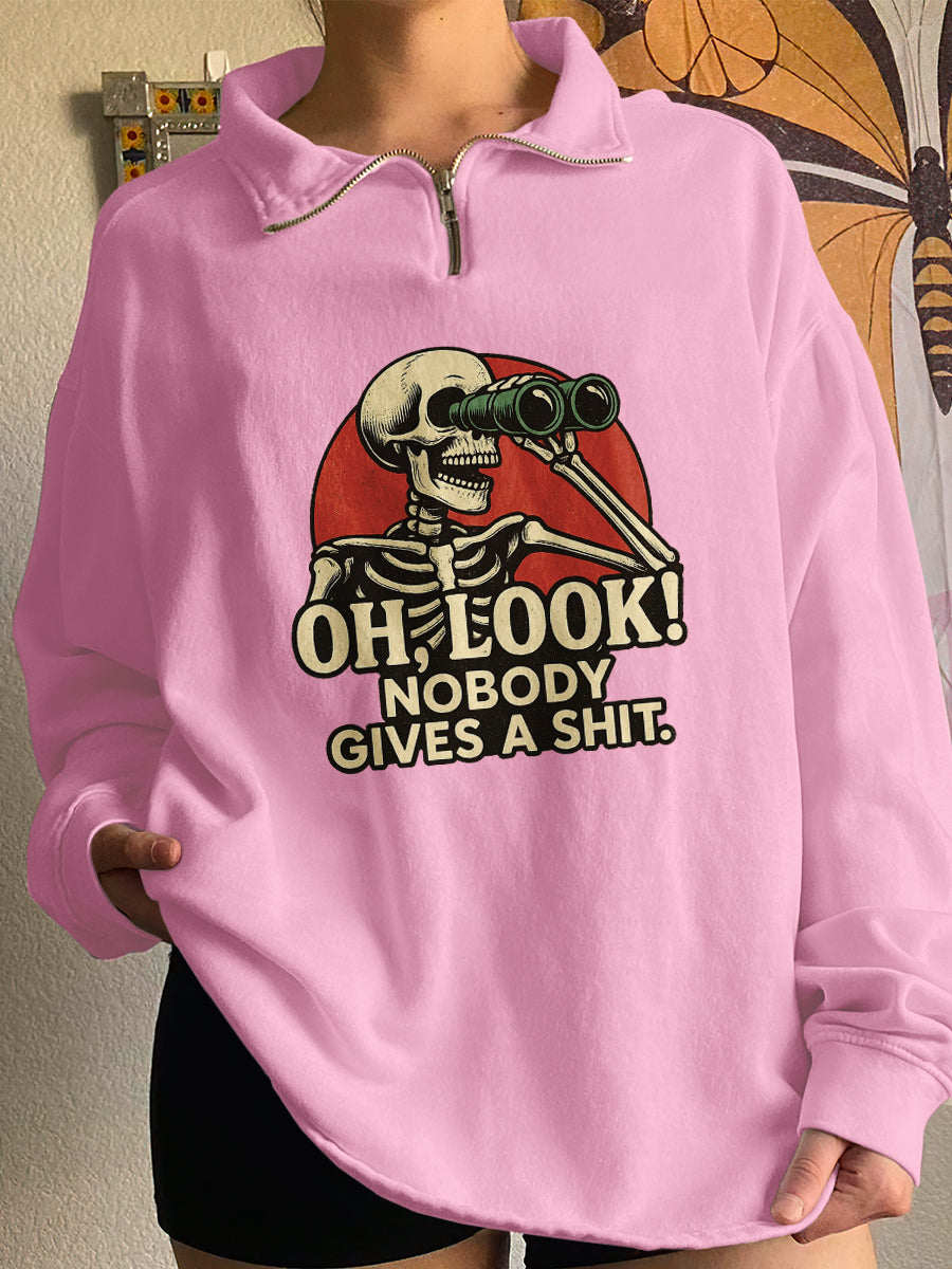 Looking into the Distance Art Print Zip-Up Sweatshirt