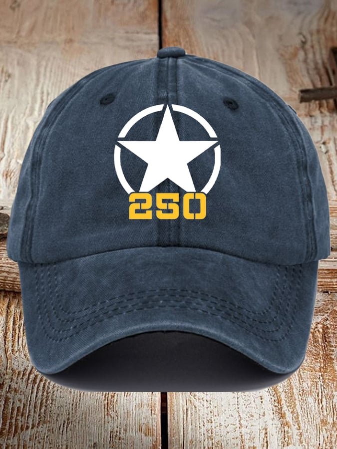 Unisex USA ARMY 250th Year Print Baseball Cap
