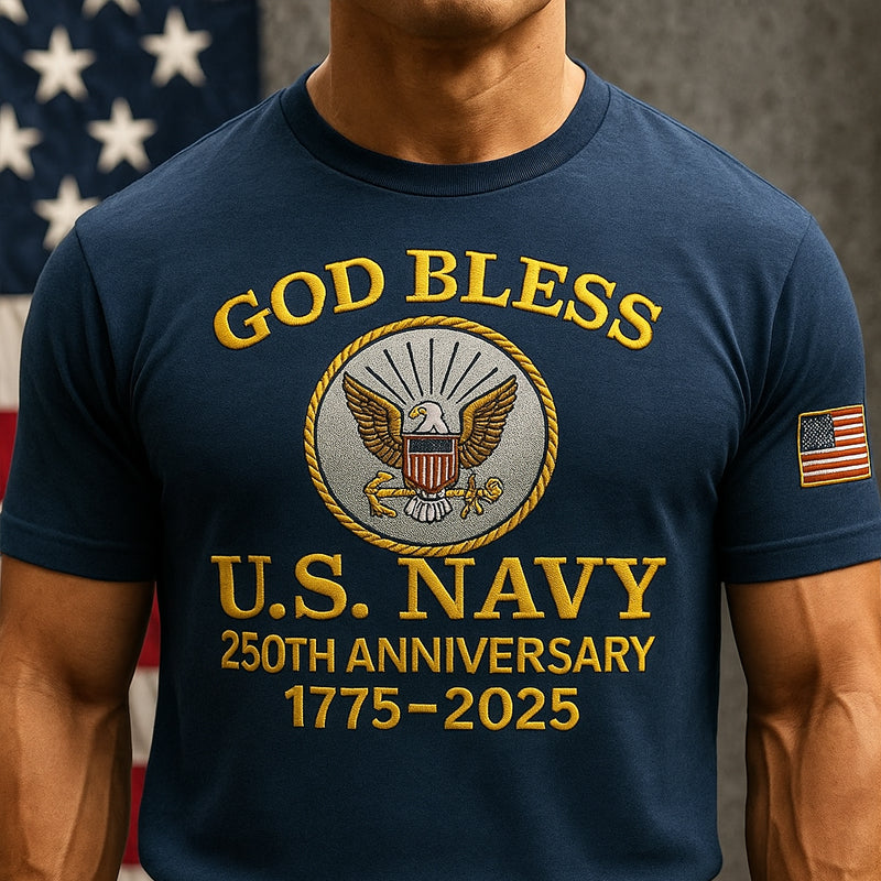 250th Anniversary Navy Commemorative Short Sleeve T-Shirt