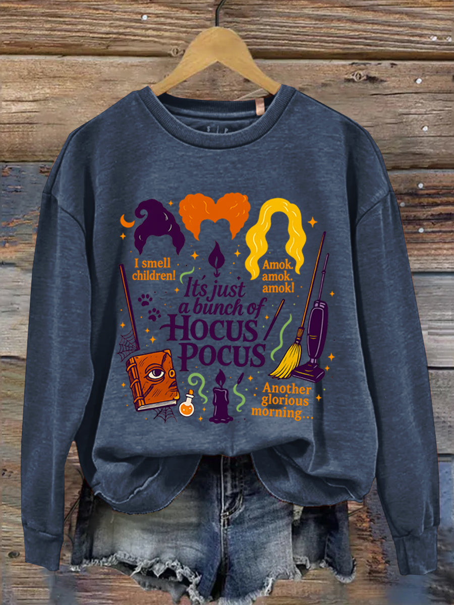 Halloween Art Print Casual Long Sleeve Sweatshirt