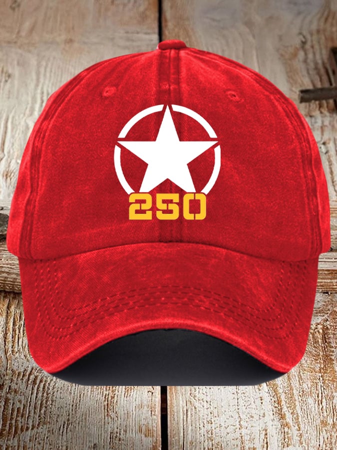 Unisex USA ARMY 250th Year Print Baseball Cap