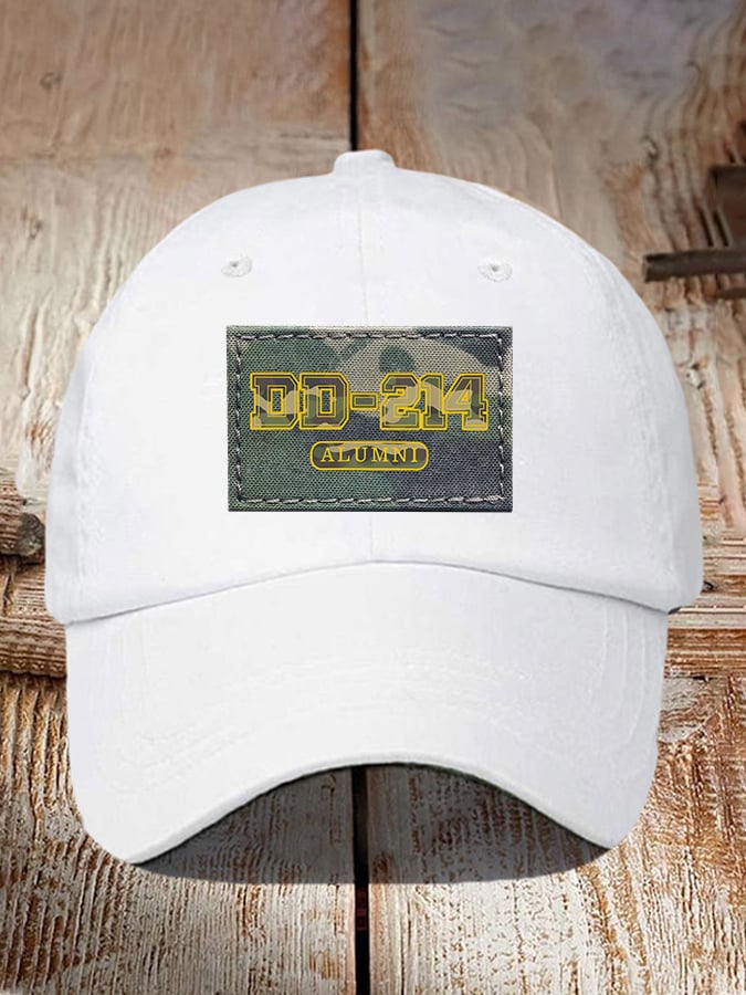 Retro Camouflage DD-214 Alumni Print Baseball Cap