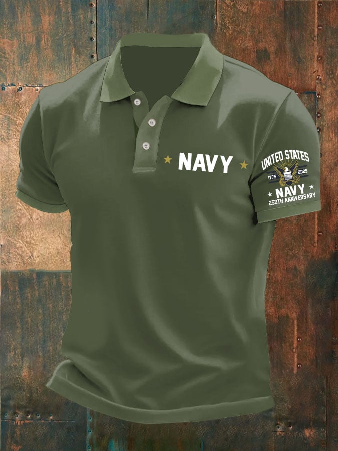 Men's U.S. Navy Navy 250th Anniversary Printed Polo Shirt