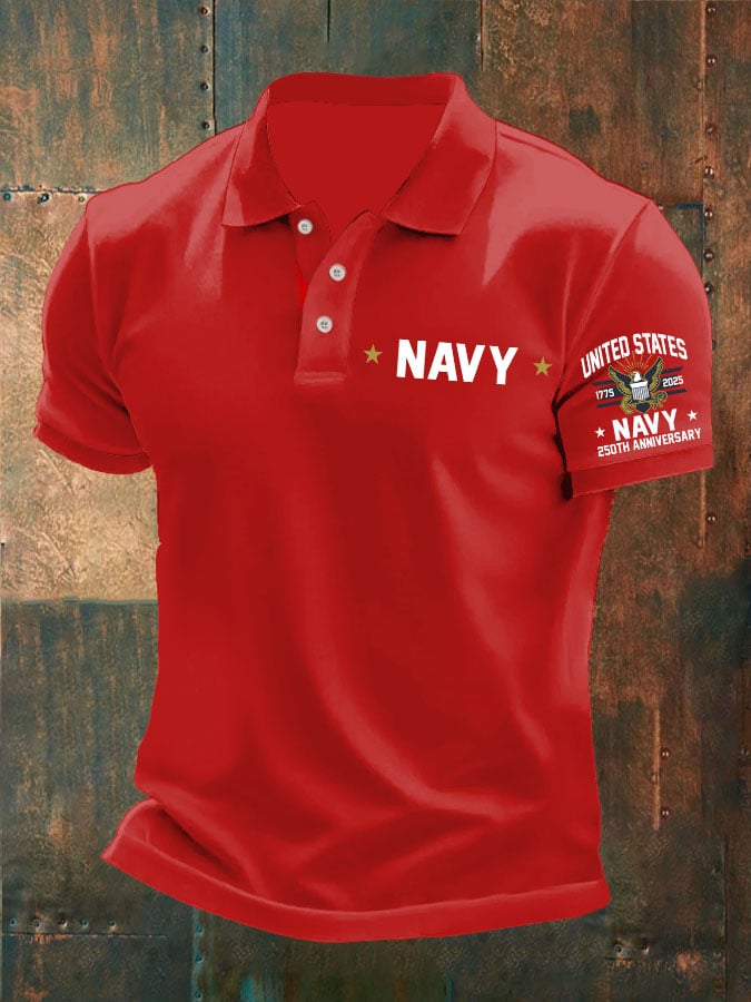 Men's U.S. Navy Navy 250th Anniversary Printed Polo Shirt