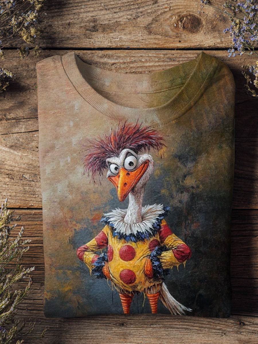 Halloween Funny Animal Art Illustration Printing Casual Short Sleeve T-Shirt