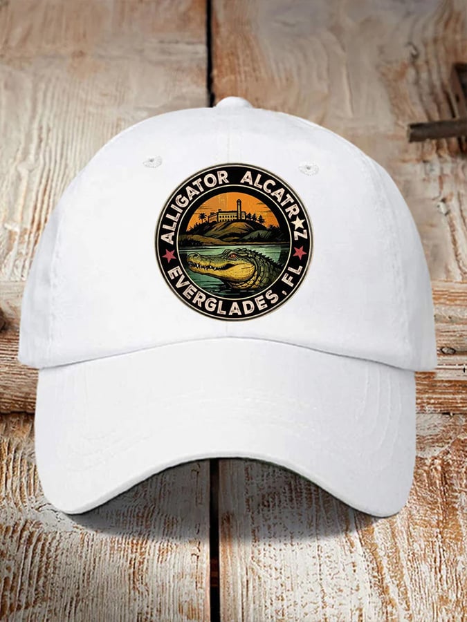 Alligator Alcatraz Funny Florida Everglades Dark Humor Pride Baseball Cap