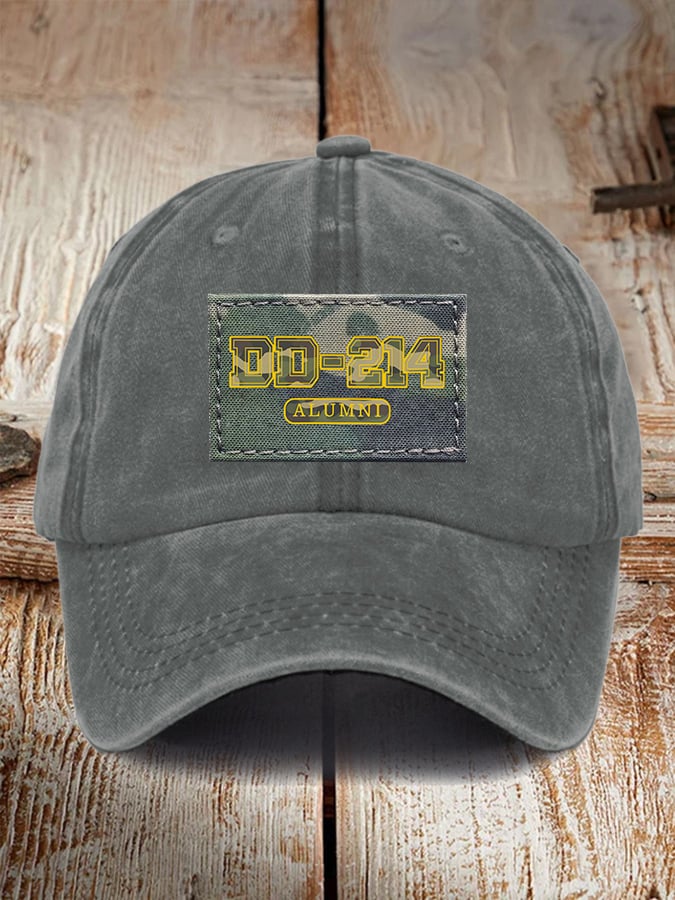 Retro Camouflage DD-214 Alumni Print Baseball Cap