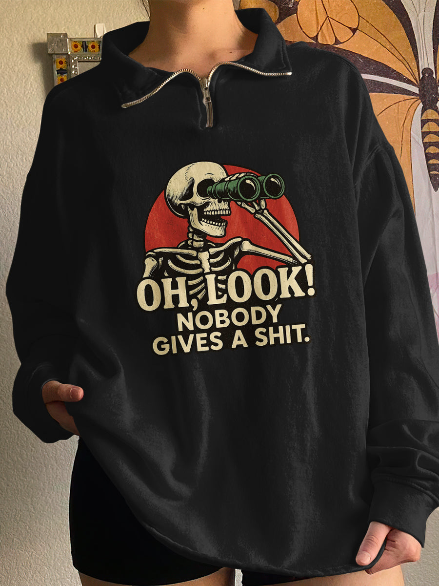 Looking into the Distance Art Print Zip-Up Sweatshirt