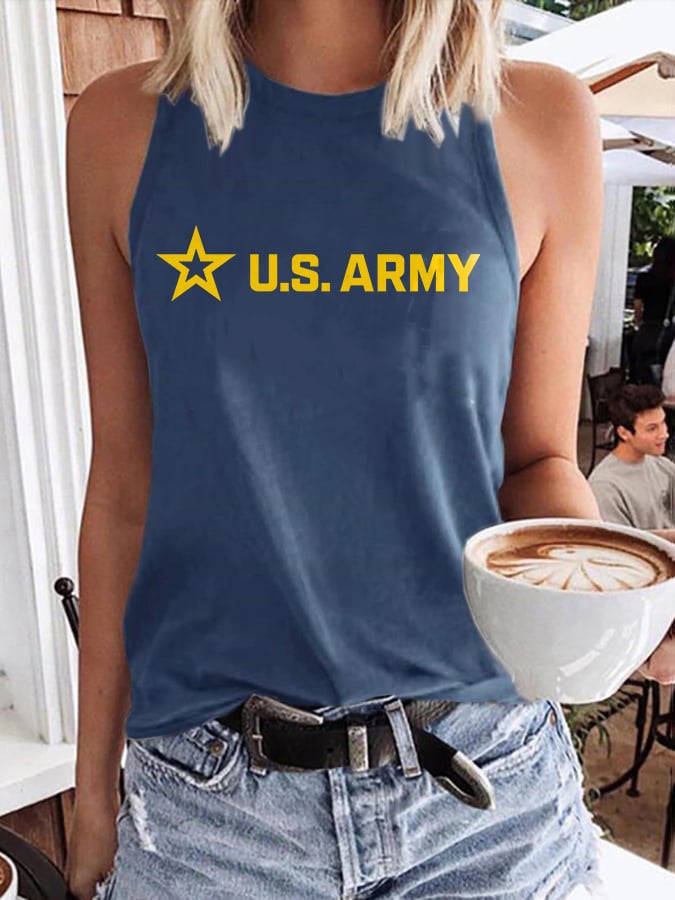 Retro U.S. Army Print Tops Tank