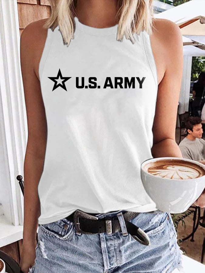 Retro U.S. Army Print Tops Tank