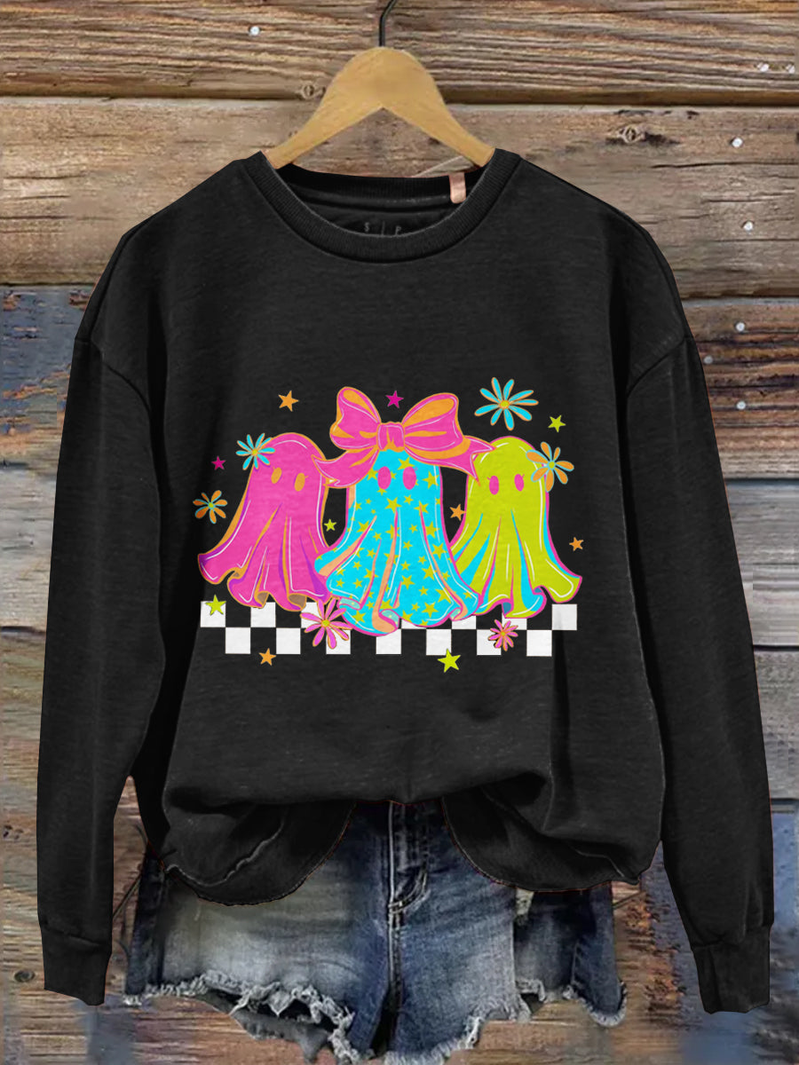 Halloween Art Print Casual Long Sleeve Sweatshirt