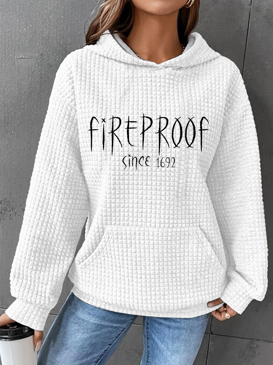 FIREPROOF Art Waffle Print Casual Sweatshirt