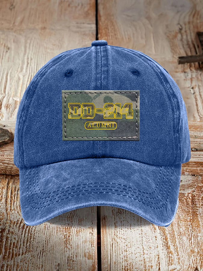 Retro Camouflage DD-214 Alumni Print Baseball Cap
