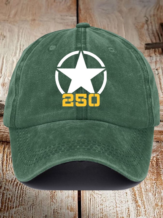 Unisex USA ARMY 250th Year Print Baseball Cap