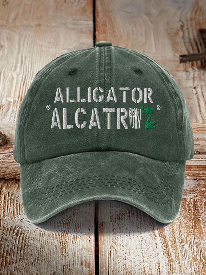 Alligator Alcatraz Funny Florida Everglades Dark Humor Pride Baseball Cap