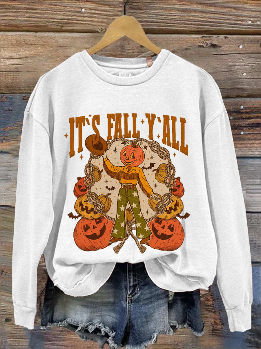Halloween Art Print Casual Long Sleeve Sweatshirt