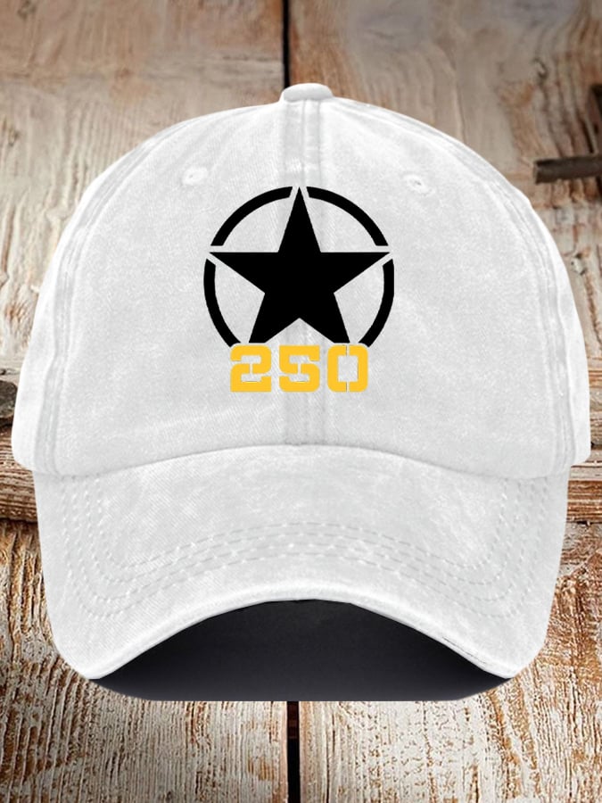 Unisex USA ARMY 250th Year Print Baseball Cap