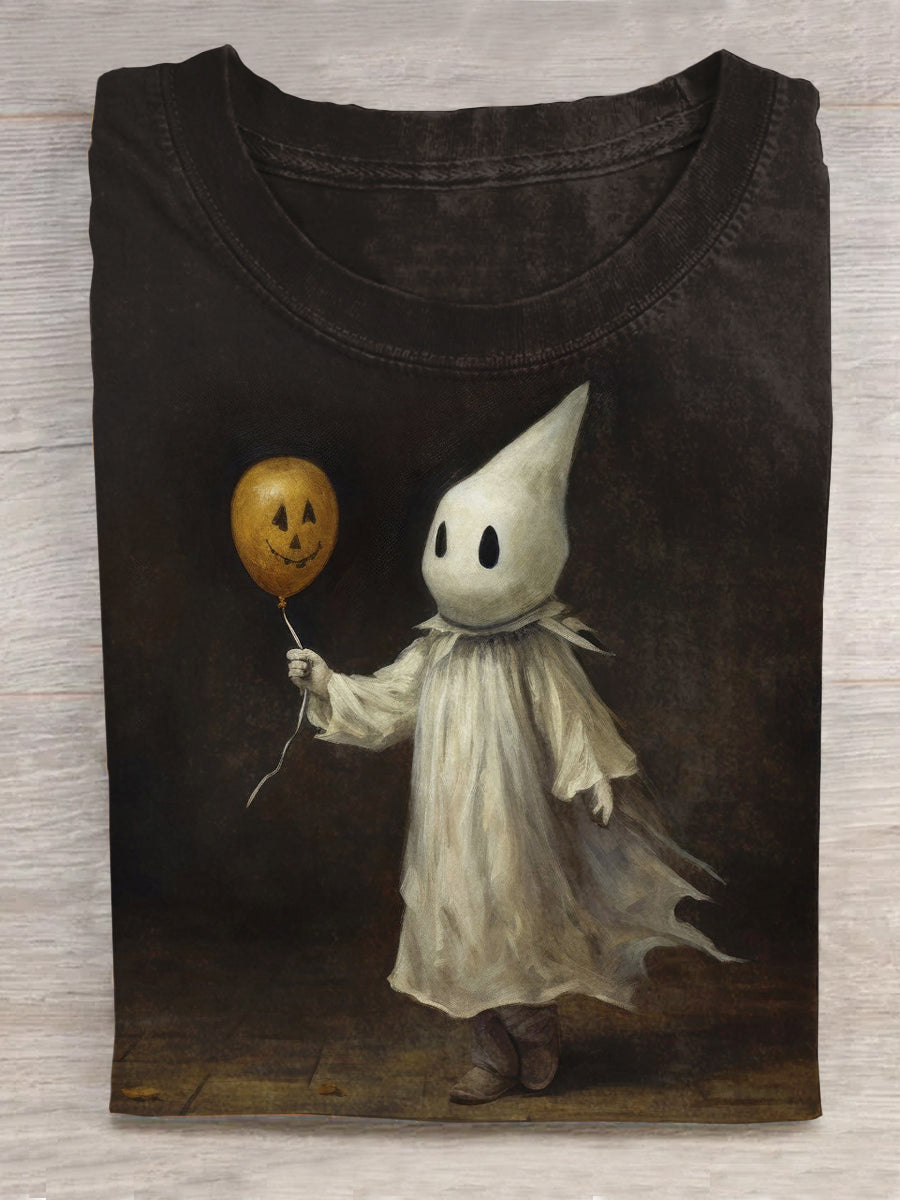 Halloween Art Print Casual Short Sleeve Top