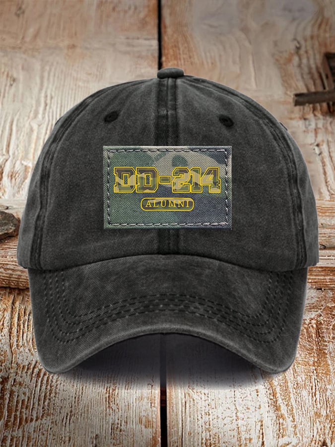 Retro Camouflage DD-214 Alumni Print Baseball Cap