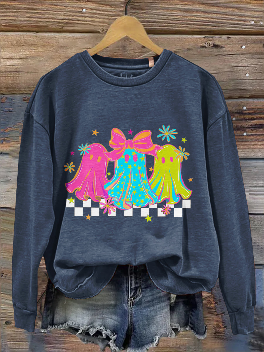 Halloween Art Print Casual Long Sleeve Sweatshirt