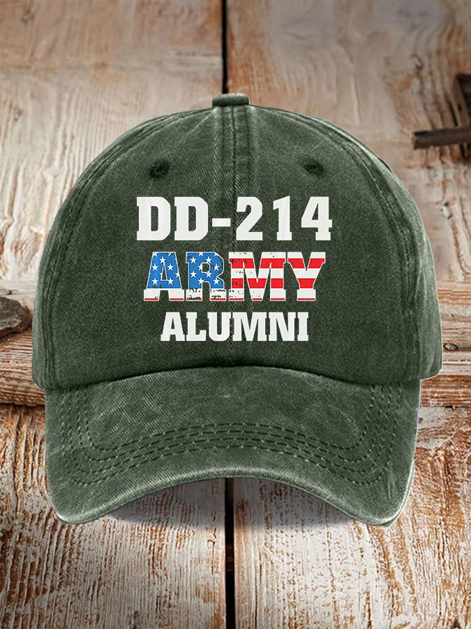 Retro DD-214 Army Alumni Print Baseball Cap