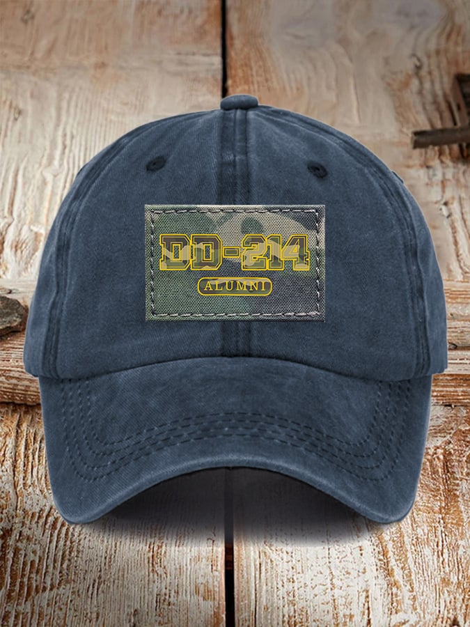 Retro Camouflage DD-214 Alumni Print Baseball Cap