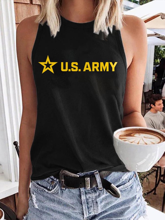 Retro U.S. Army Print Tops Tank