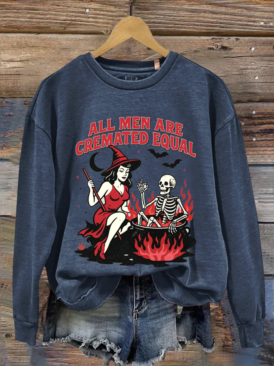 Halloween Art Print Casual Long Sleeve Sweatshirt
