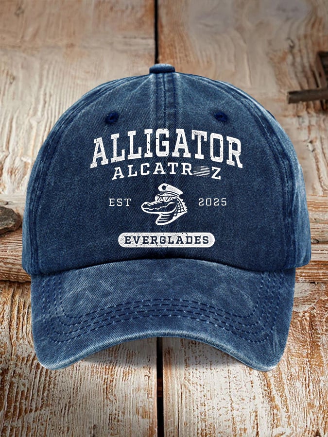Alligator Alcatraz Funny Florida Everglades Dark Humor Pride Baseball Cap