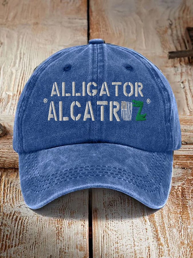 Alligator Alcatraz Funny Florida Everglades Dark Humor Pride Baseball Cap