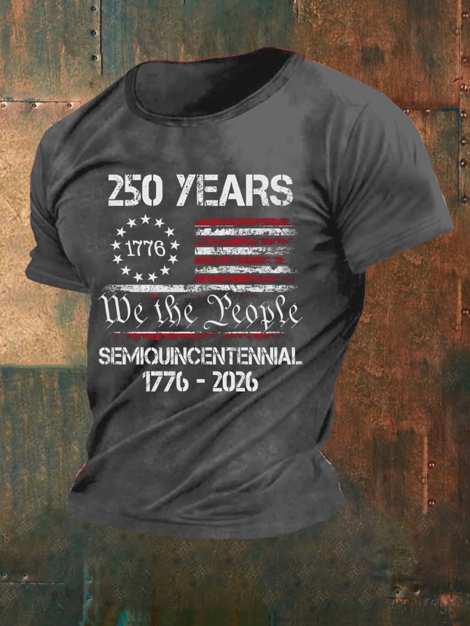 Men's USA ARMY 250th We The People Printing T Shirt