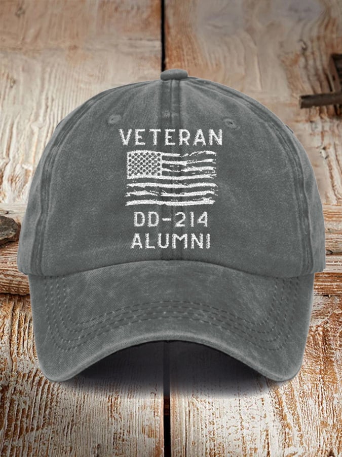 Retro Veteran DD-214 Alumni Print Baseball Cap