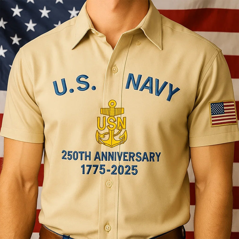 U.S. Navy 250th Anniversary Short Sleeve Shirt