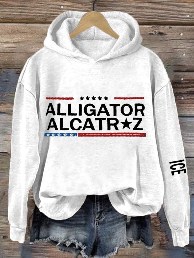 Women's Crocodile Alcatraz Casual Print Sweatshirt