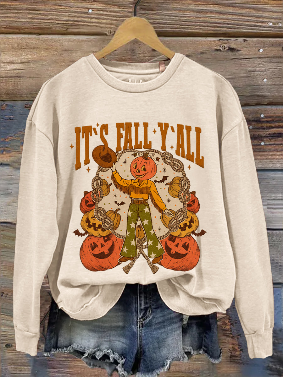 Halloween Art Print Casual Long Sleeve Sweatshirt