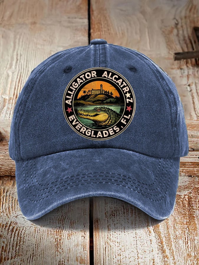 Alligator Alcatraz Funny Florida Everglades Dark Humor Pride Baseball Cap