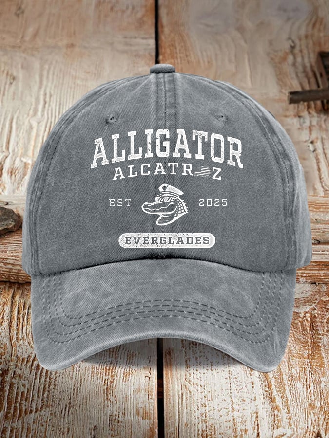 Alligator Alcatraz Funny Florida Everglades Dark Humor Pride Baseball Cap