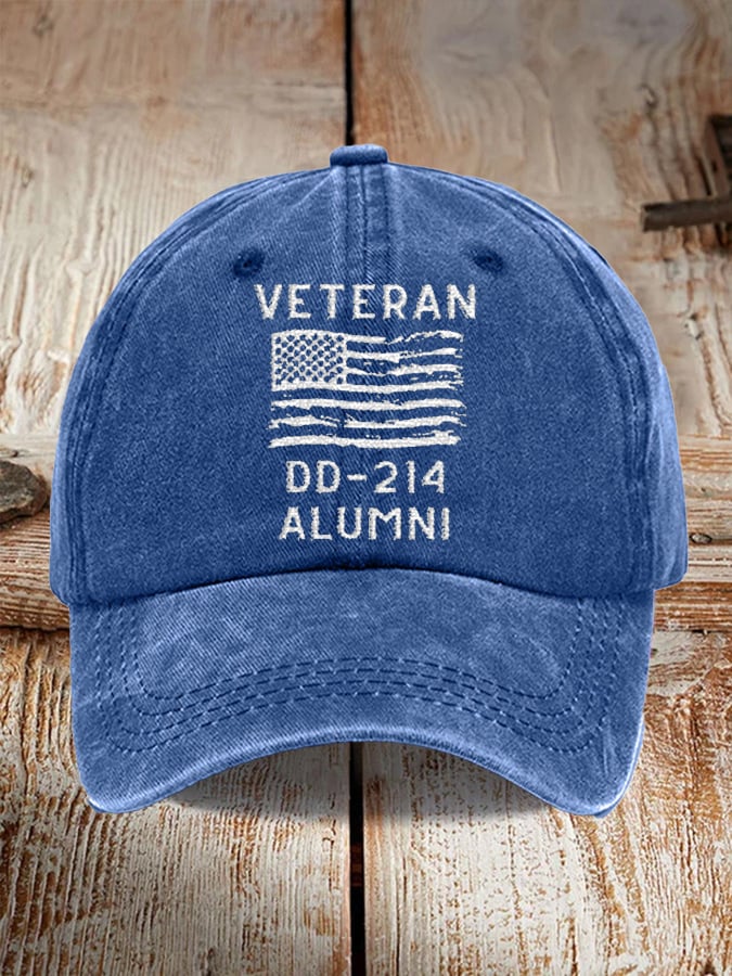 Retro Veteran DD-214 Alumni Print Baseball Cap
