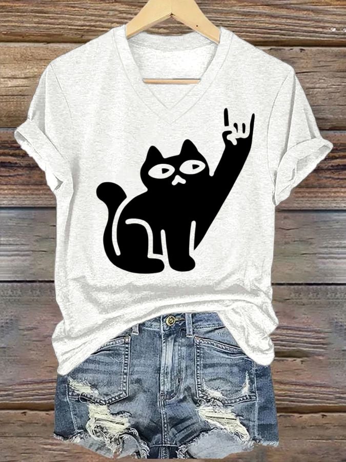 Damen Cats Like Metal T-Shirt
