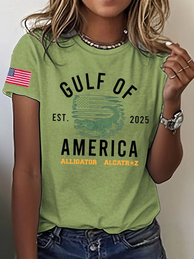 Women's Alligator Alcatraz Print T-shirt