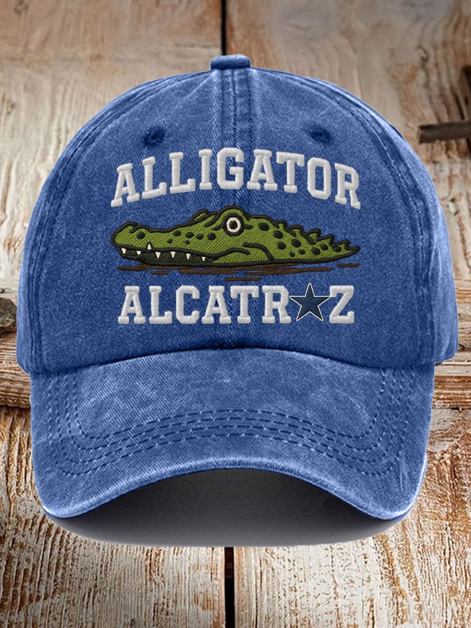 Alligator Alcatraz Funny Florida Everglades Dark Humor Pride Baseball Cap
