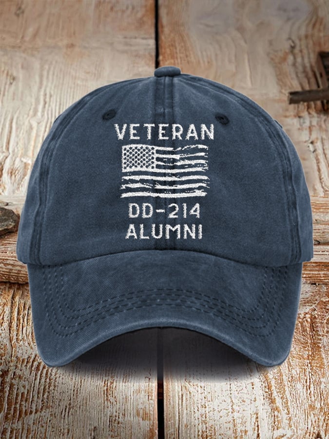 Retro Veteran DD-214 Alumni Print Baseball Cap