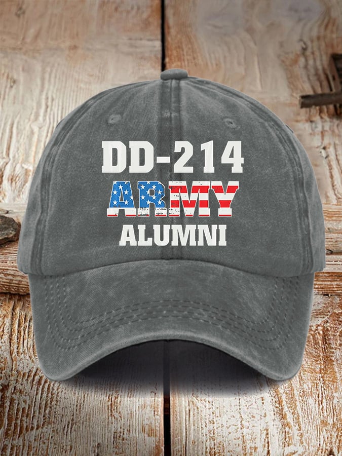 Retro DD-214 Army Alumni Print Baseball Cap