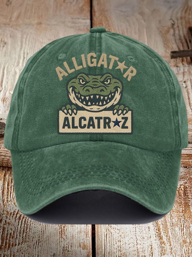 Alligator Alcatraz Funny Florida Everglades Dark Humor Pride Baseball Cap