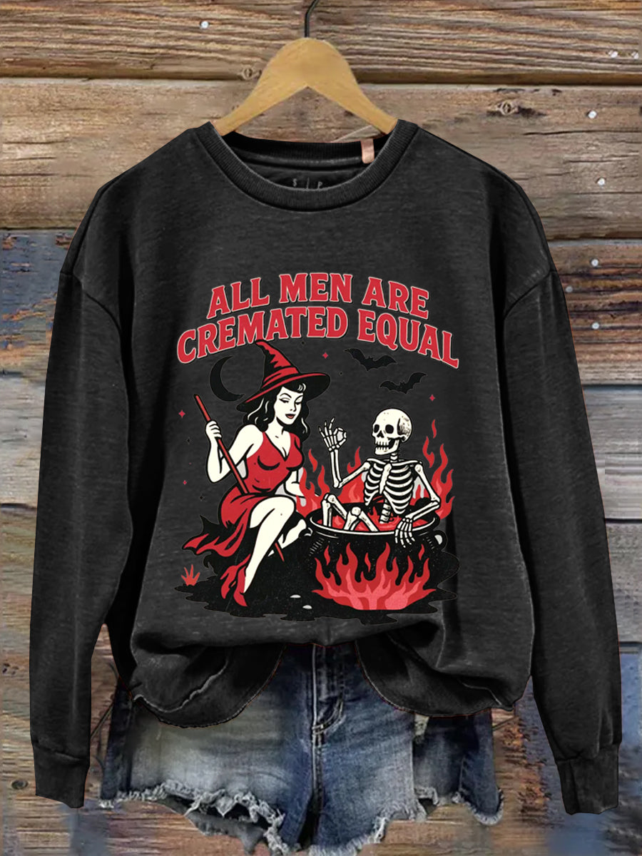 Halloween Art Print Casual Long Sleeve Sweatshirt