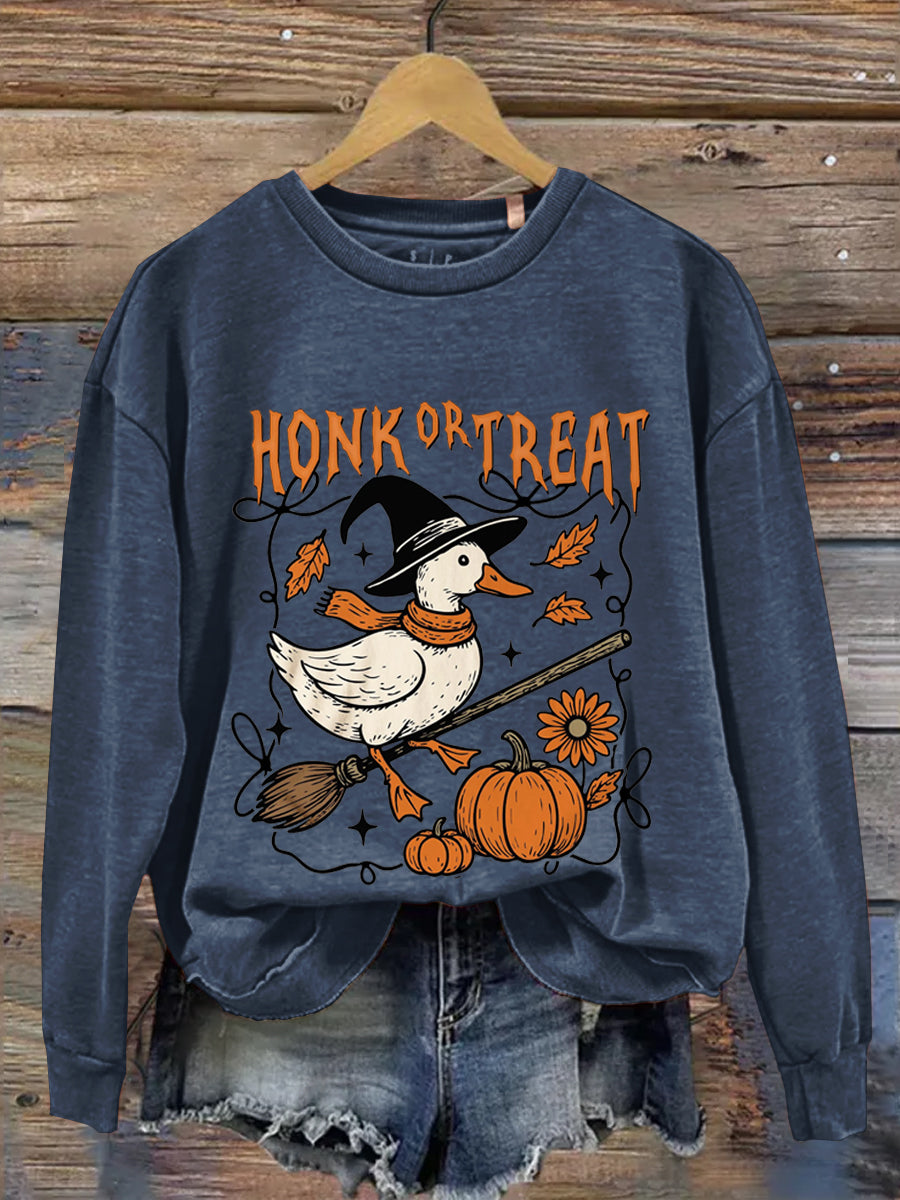 Halloween Art Print Casual Long Sleeve Sweatshirt